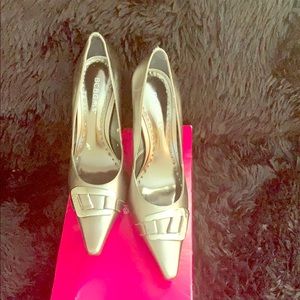 Bcbg silver shoes